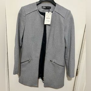 ZARA | Collarless Coat | NWT
